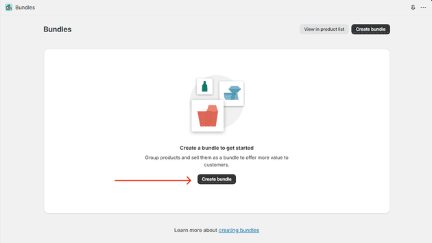 Shopify create bundle
