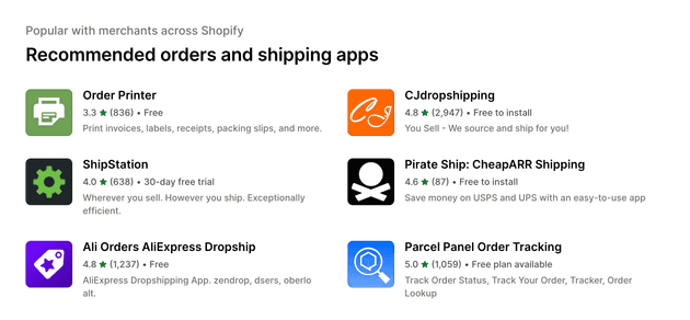 Shopify apps