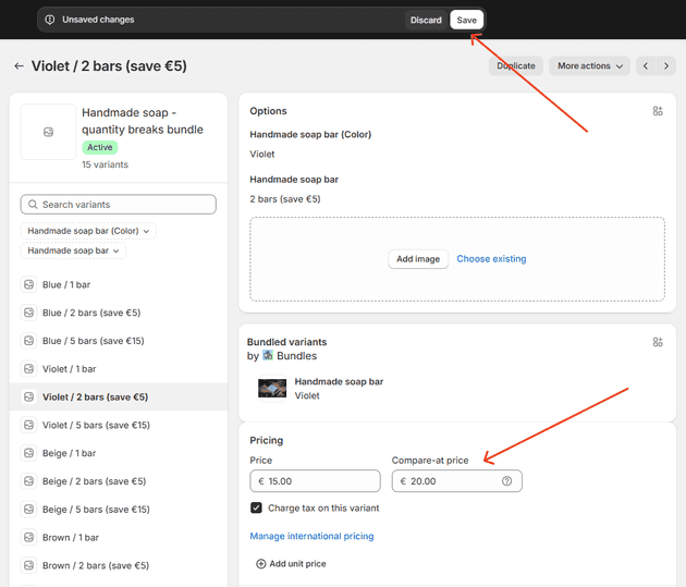 Shopify compare-at-price